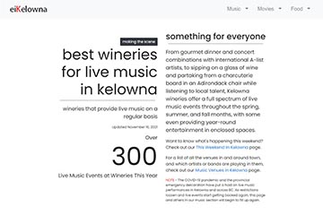 Image of Best Wineries for Live Music page