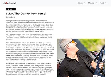 Image of NFA active profile page on eiKelowna.com