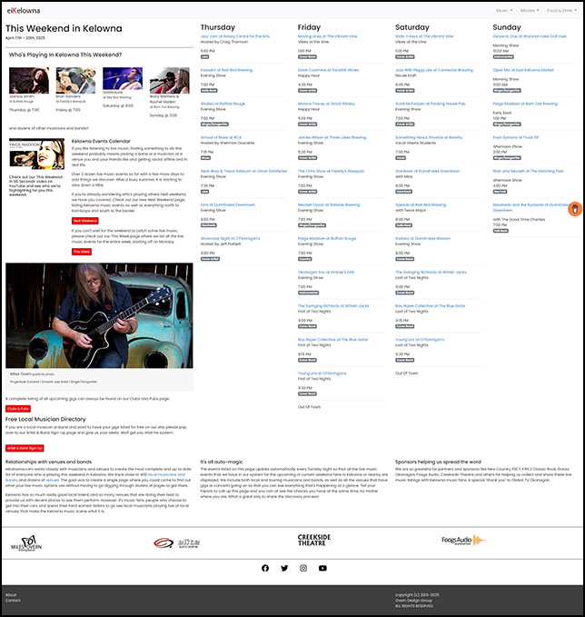 Image of This Weekend Page