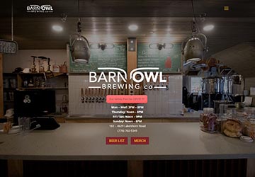 Image of Barn Owl Brewing website