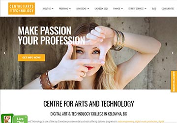 Clickable link of Centre for Arts and Technology website image