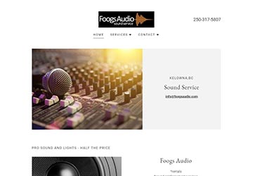 image of Foogs Audio website