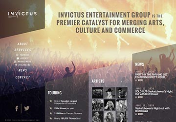 Image of Invictus website