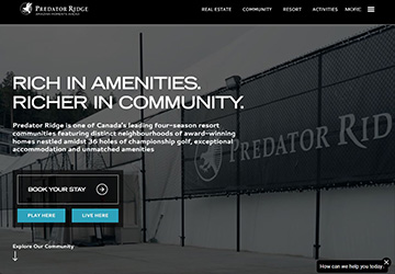 Image of Predator Ridge website
