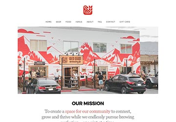 Image of Red Bird Brewing website